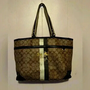 COACH Chelsea Heritage 13191 Diaper Bag Tote Large Shoulder Handbag Purse